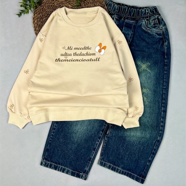 بلوز شلوار جین بگ کثیف شور سایز 50 تا 65