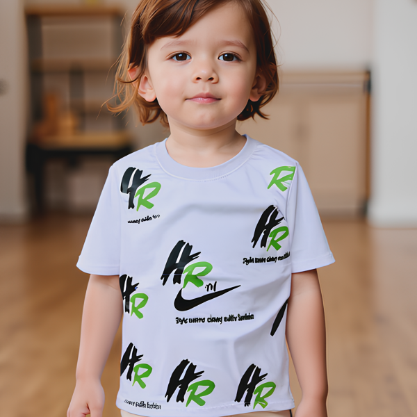 تیشرت پسرانه مدل HR سفید