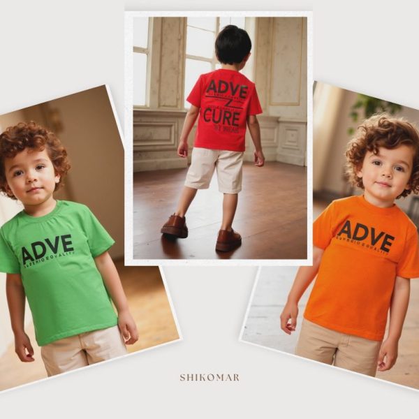 تیشرت پسرانه مدل پشت چاپ AVDE