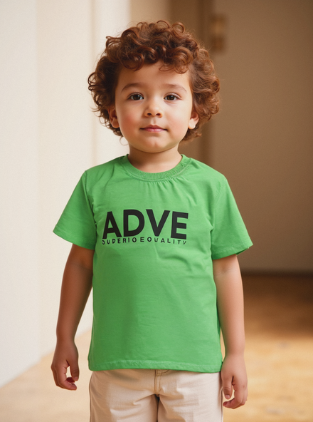 تیشرت پسرانه مدل پشت چاپ AVDE سبز