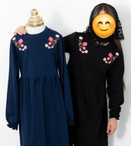 پیراهن دخترانه محرمی گلدوزی شده