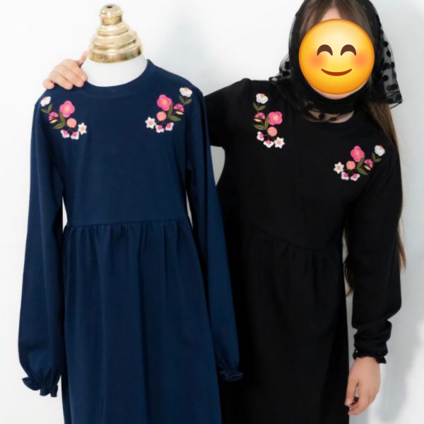 پیراهن دخترانه محرمی گلدوزی شده