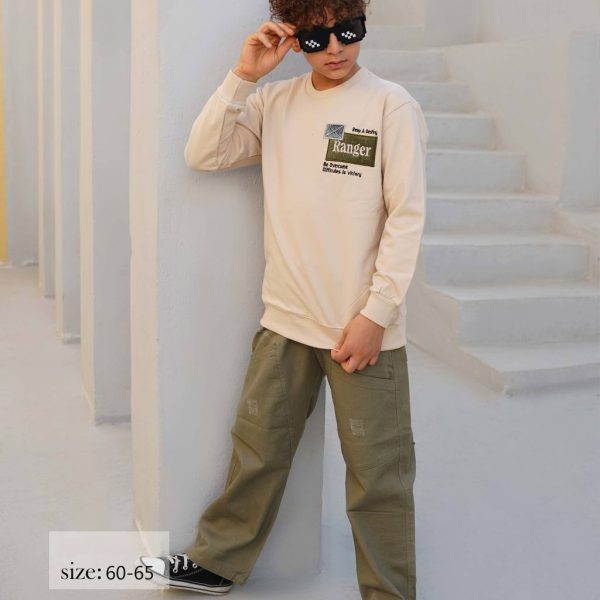 بلوز شلوار کتان تیکه دوزی وگلدوزی پشت وجلو بلوز پسرانه