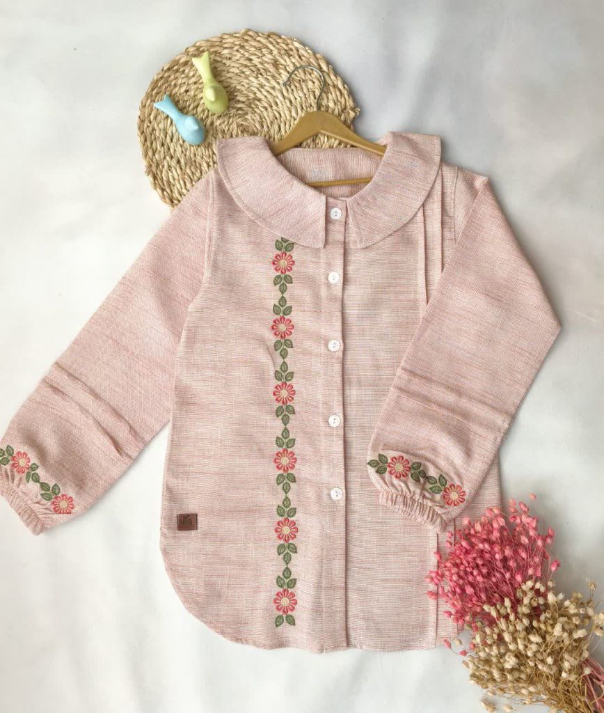 تونیک نوجوان سایز 55 تا 70 گلدوزی شده جنس پنبه درجه یک