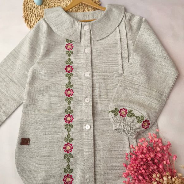 تونیک نوجوان سایز 55 تا 70 گلدوزی شده جنس پنبه درجه یک