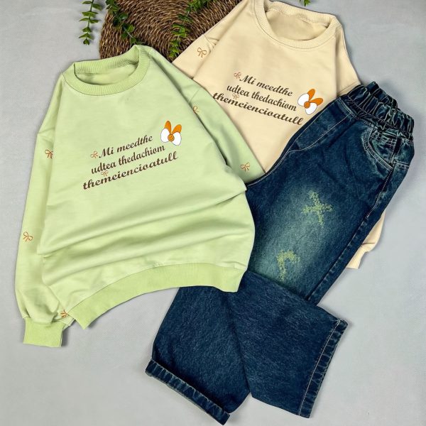 بلوز شلوار جین بگ کثیف شور سایز 50 تا 65