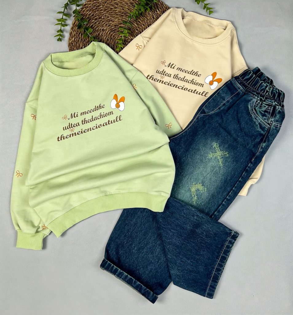 بلوز شلوار جین بگ کثیف شور سایز 50 تا 65