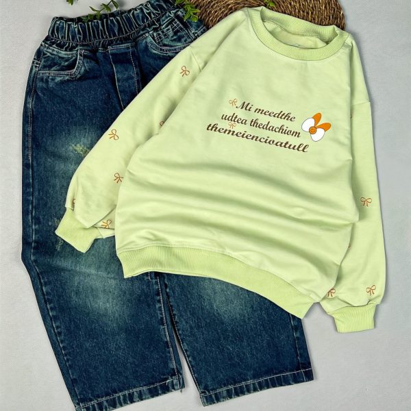 بلوز شلوار جین بگ کثیف شور سایز 45 تا 65