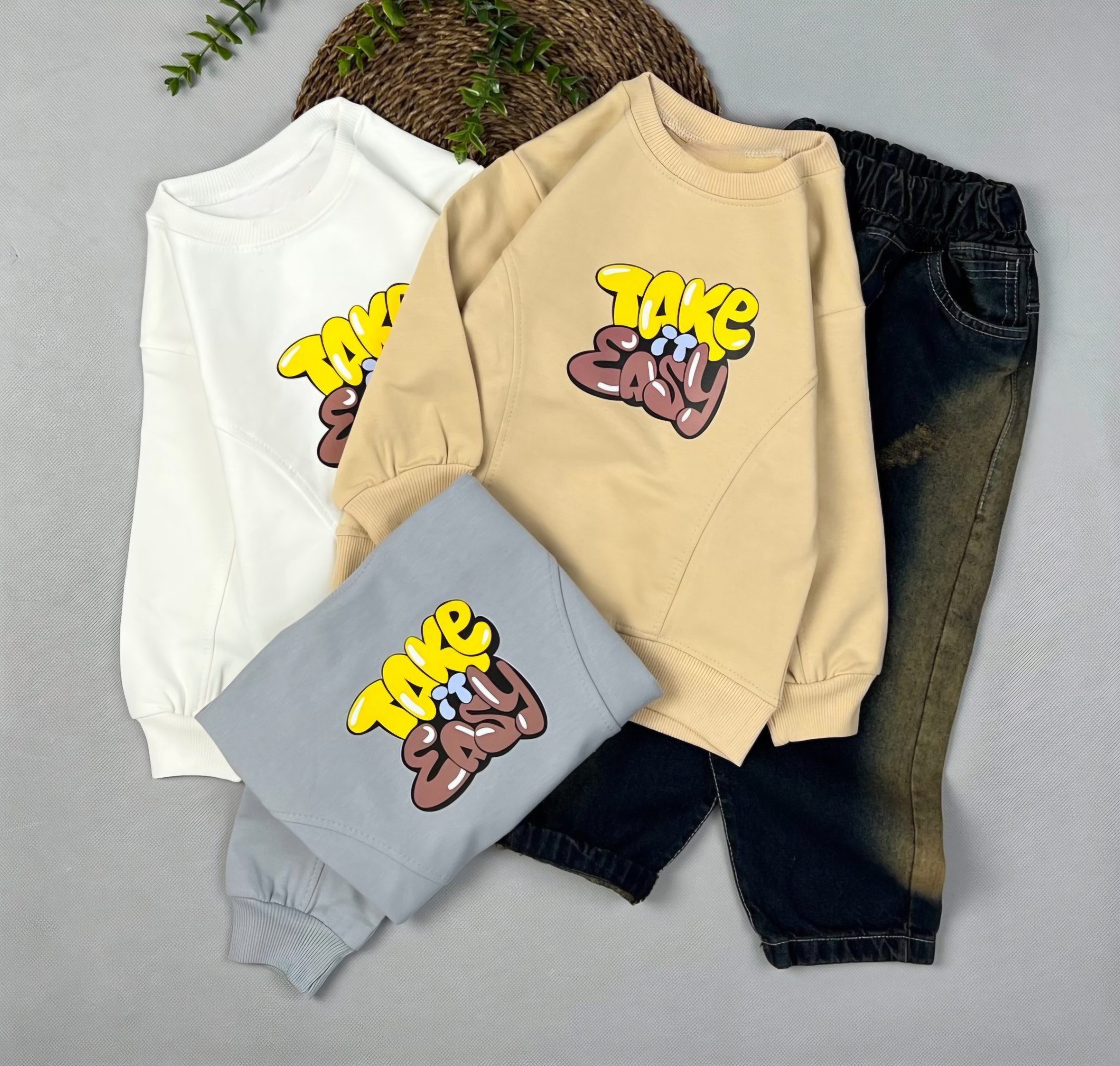 بلوز شلوار لی مام استایل سایز 40 تا 60